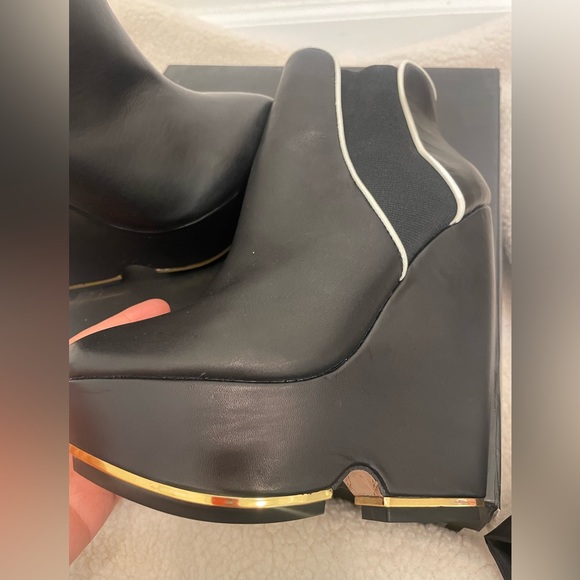 L.A.M.B. Black Diva Platform Wedge Bootie - Picture 8 of 9